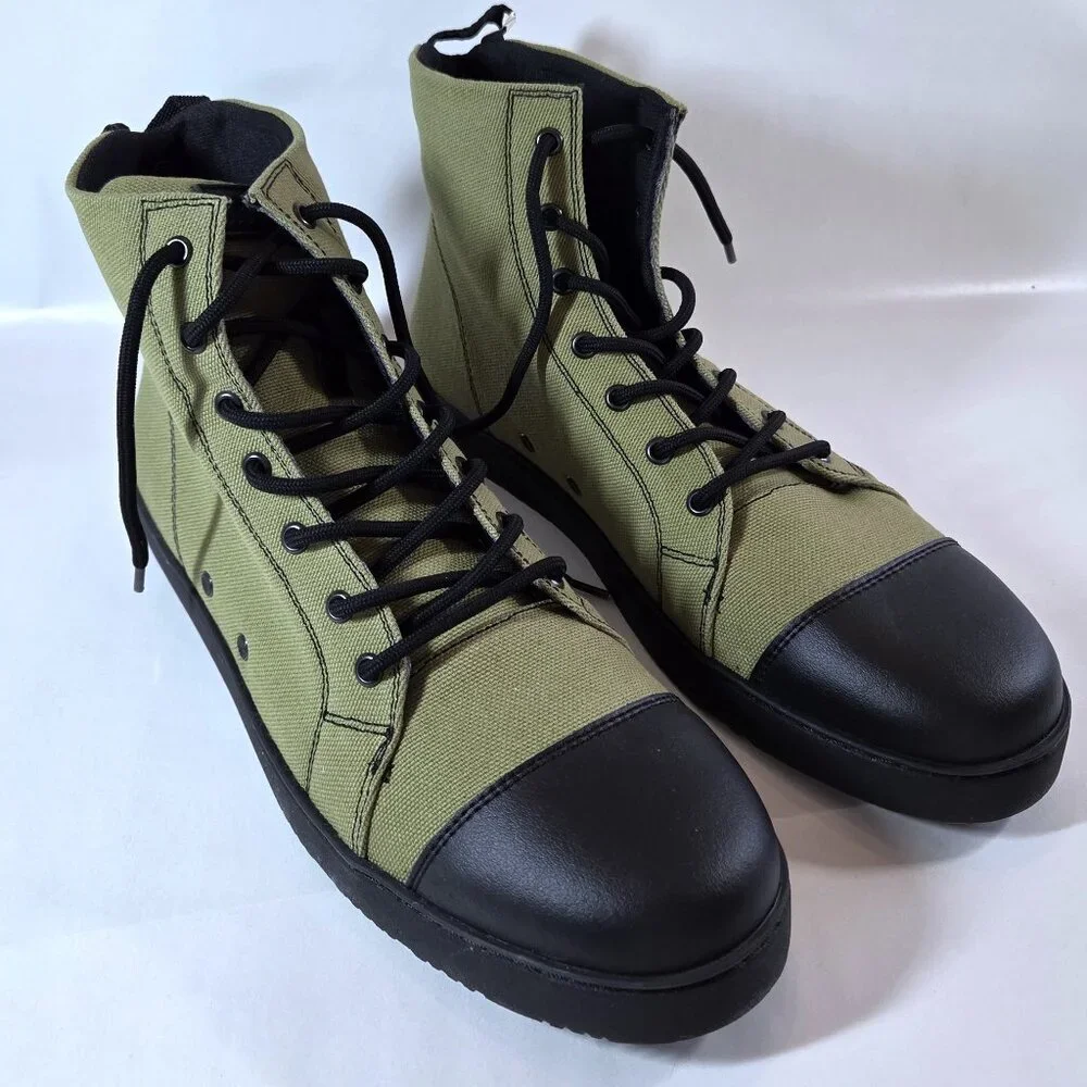 NWOT Woobies Snake-Eater MOD-2 Army Green Canvas Hi-Top Shoes Size 12